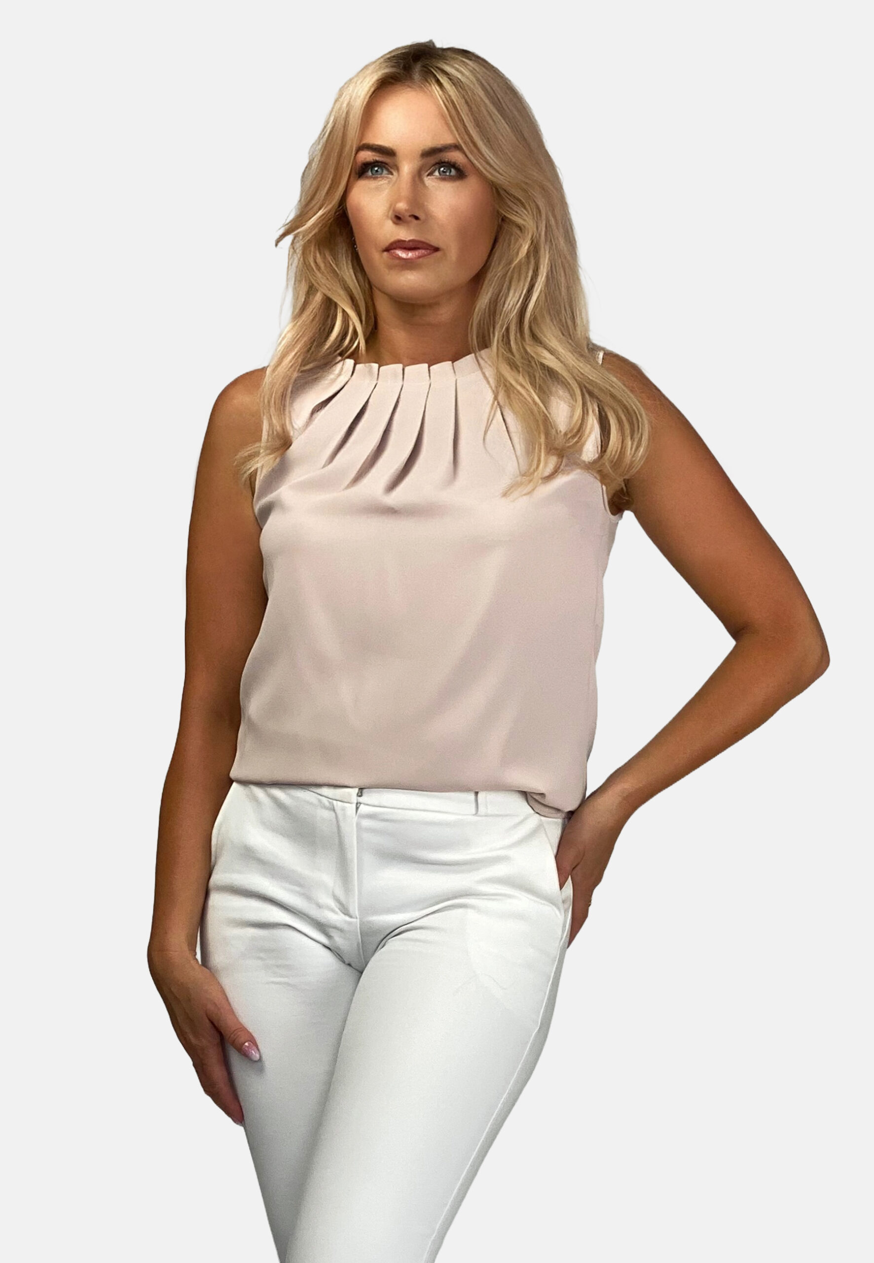 Top z zakładkami kolor Beżowy - obrazek 5