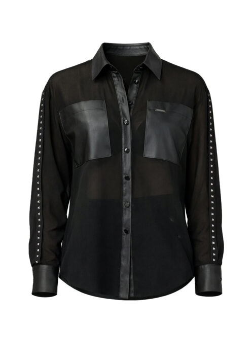 Koszula z eco skóry kolor Czarny