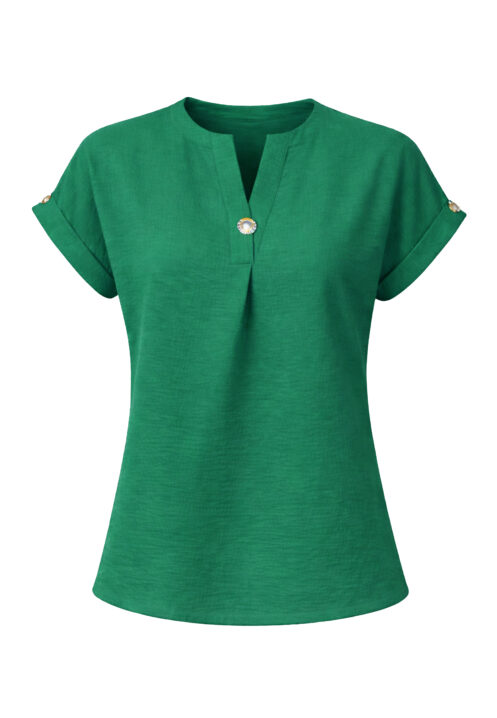 Bluzka z guzikiem kolor Zielony