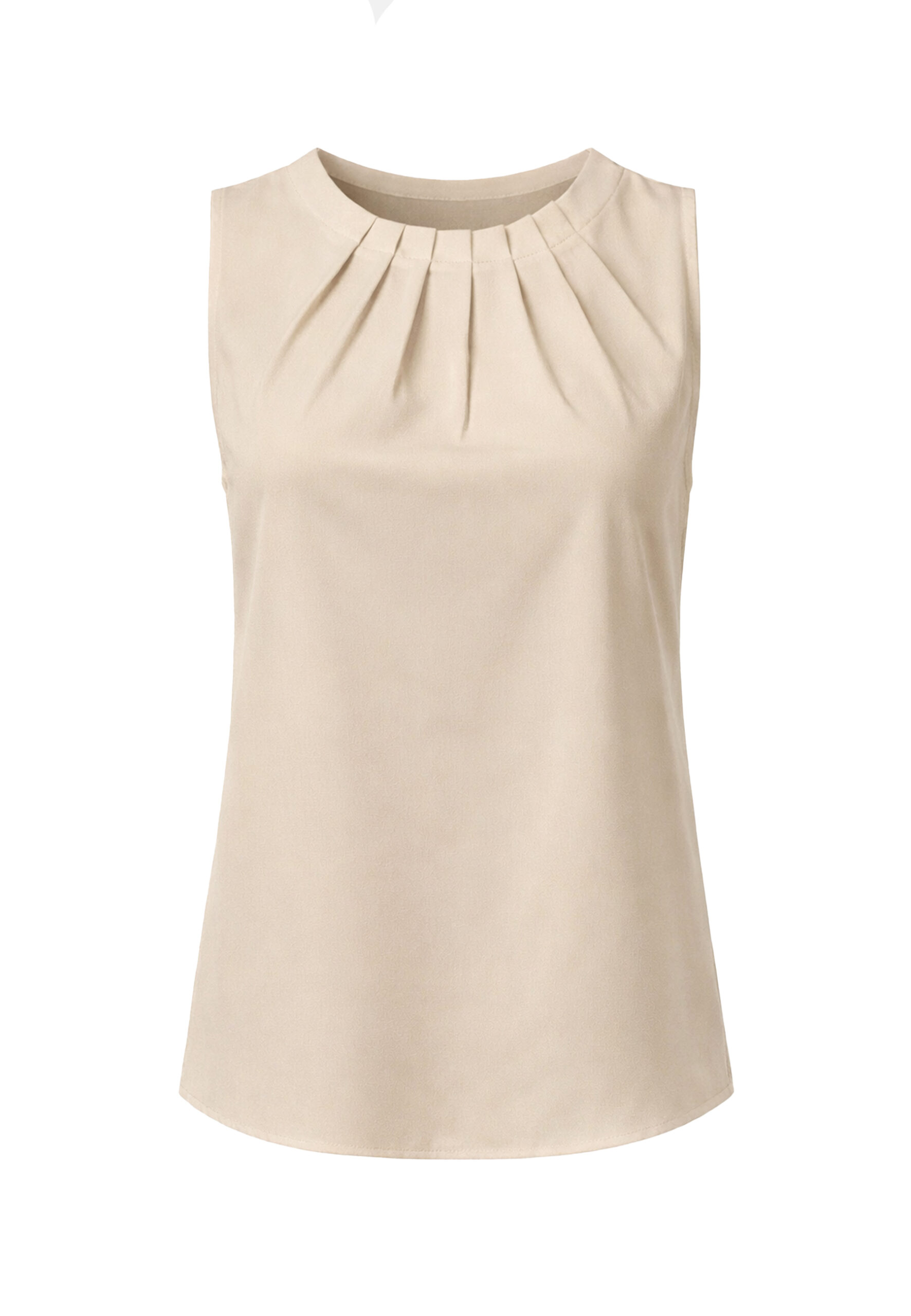 Top z zakładkami kolor Beżowy