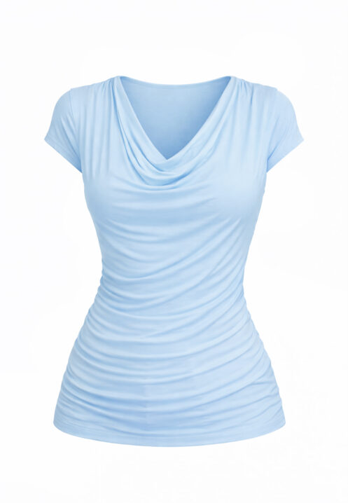 Bluzka fala w kolorze błękitnym