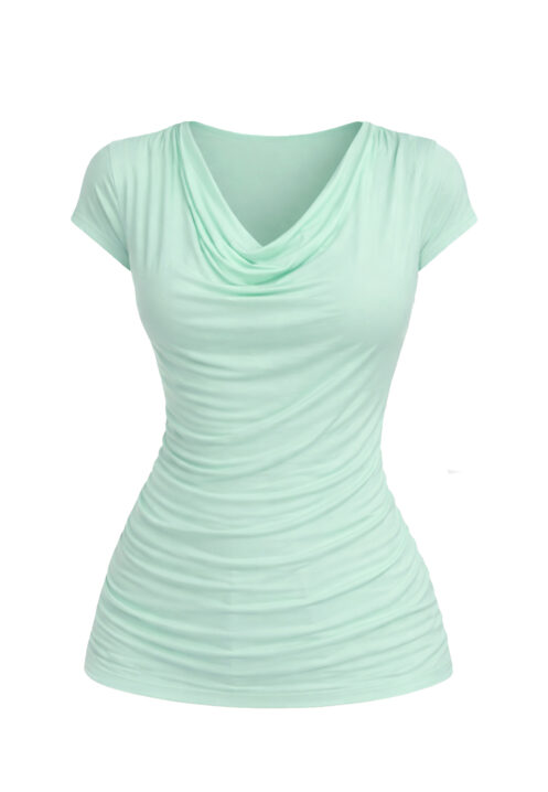 Bluzka fala w kolorze miętowym