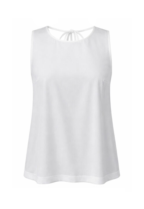 Top z koronkowymi ramiączkami biały