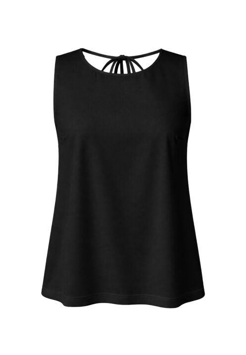 Top z koronkowymi ramiączkami czarny